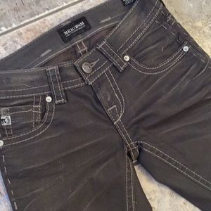 MEK Waxed Bulgar Cigarette Skinny Jeans